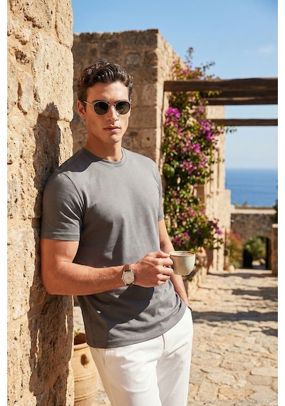 Buratti Erkek T Shirt 5904063 Açık Haki Açık Haki