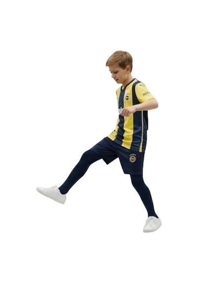 Fenerium Fenerbahçe Lisanslı Çocuk Forma Şort Seti Lacivert - Sarı