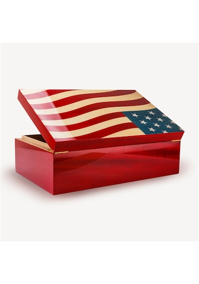 Lubinski Special Edt. Parmakizi Kilitli Puro Kutusu Humidor Flag 60s