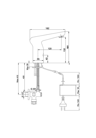 Eca 108108025 Elektrikli Fotoselli Lavabo Bataryası