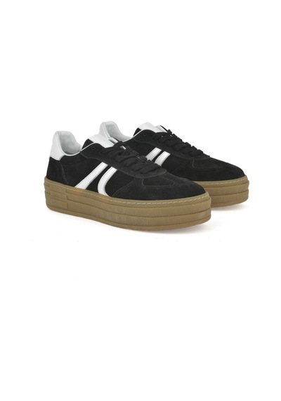 Ziya, Kadın Hakiki Deri Sneaker 1431000z6640 Siyah Siyah