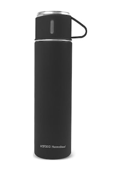 Karaca Thermosteel Nature Bardaklı Çelik Sızdırmaz Termos Siyah 550 ml