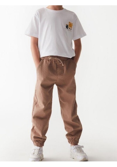 Nk Kids Erkek Çocuk Beli Paçası Lastikli Pantolon-13836-camel Camel