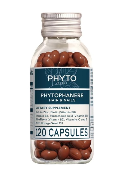 Phyto Phytophanère%100 Doğal Saç Dökülmesi İnceltici Diyet Takviyesi, 2 Aylık Tedarik 120 Adet 1'li Paket