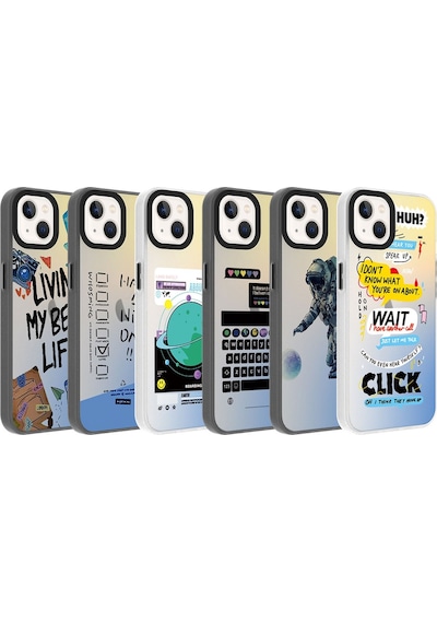 Apple Uyumlu iPhone 14 Kılıf Desenli Kamera Çıkıntılı Koruyucu