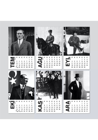 Haftalık Planlamalı Atatürk Takvimi Atatürk Masa Takvimi 2027 Takvim Ve Haftalık Planlama İkisi Bir