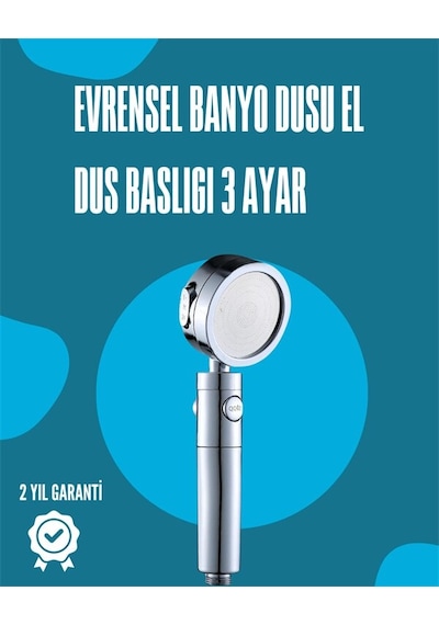 Su Tasarruflu Ve Kolay Kurulumlu El Duş Başlığı Yüksek Performans Krom