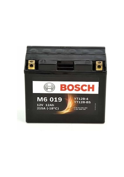 Bosch M6019 12v 12ah Agm Yt12b-bs Motosiklet Aküsü