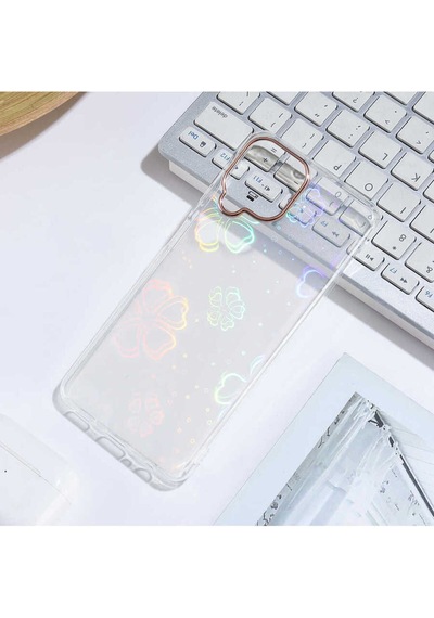 Galaxy A22 4g Kılıf Zore Sidney Desenli Sert Kapak Flower No3