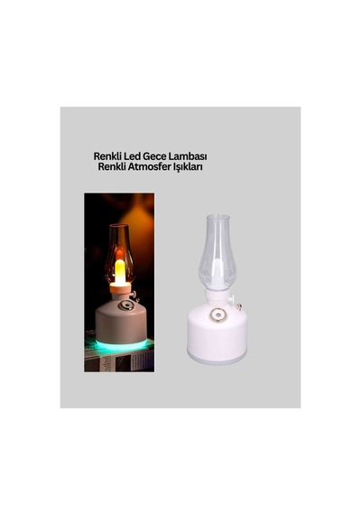 Retro Gaz Lambası Görünümlü Ledli Buhar Püskürtücü Aroma Difüzör Diğer
