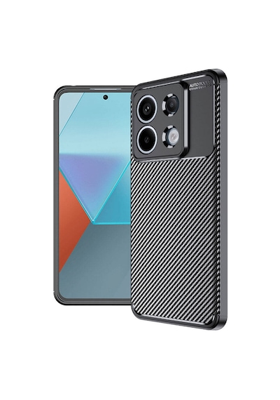 Xiaomi Redmi Note 13 Pro 5G Kilif Kamera Korumalı Karbon Silikon