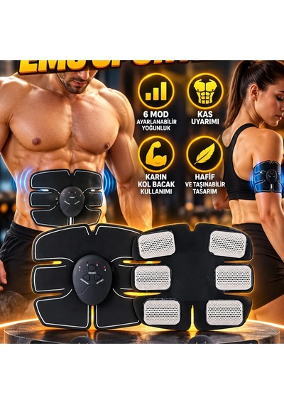 Titreşimli Ems Kas Uyarıcı Spor Ve Fitness Cihazı 6 Mod Ayarlanabilir Yoğunluk Karın Kol Bacak