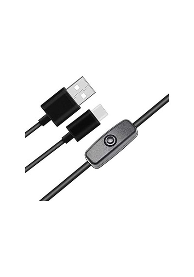 Raspberry Pi 4 Type C 5v 3a On-off Anahtarlı Güç Kablosu - 1 Metre