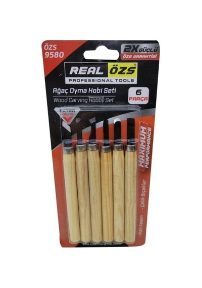 Realözs Ağaç Oyma Hobi Seti 6 Parça Standart