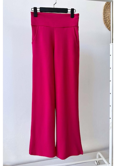 Kahijab Krep Korsaj Bol Paça Pantolon - Fuşya Fuşya