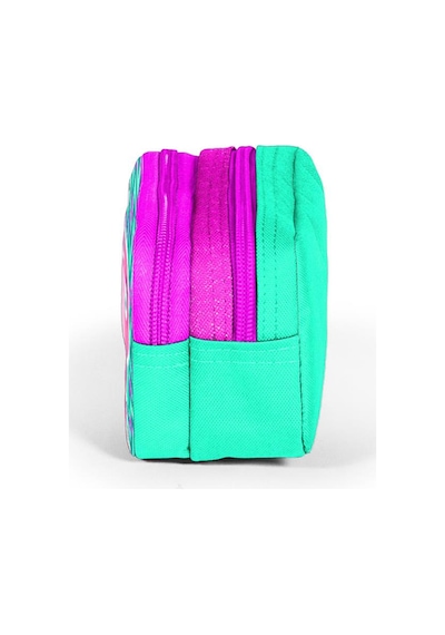 Coral High Kids Su Yeşili Pembe Simli Suni Derili Flamingolu İki
