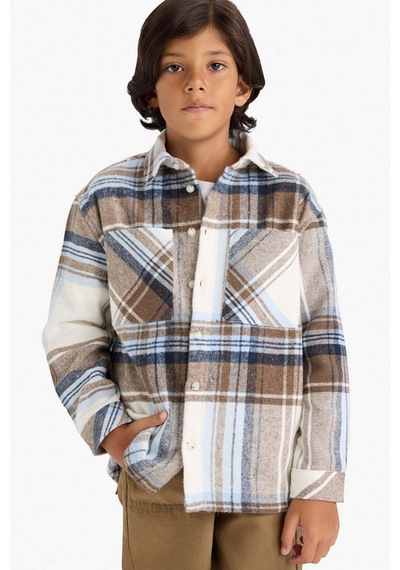 Defacto Erkek Çocuk Oversize Geniş Kalıp Polo Yaka Flanel Uzun Kollu Gömlek F4097a825wnbn550 Kahve Defacto Erkek Çocuk Oversize Geniş Kalıp Polo Yaka Flanel Uzun Kollu Gömlek F4097a825wnbn550 Kahve