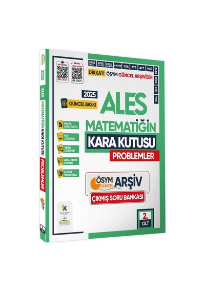 2025 Ales Kara Kutu Ösym Sayısal Çıkmış Soru Bankası 4lü Altın Set Konu Özetli Video/pdf Çözümlü
