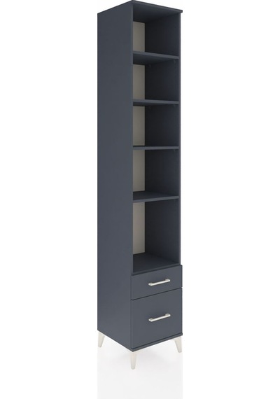 Hyperion Dolap 5 Raflı 2 Çekmeceli 44x44x243 Antrasit-antrasit Antrasit