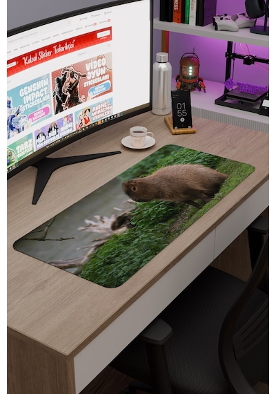 Capybara Kaymaz Dikişli Kauçuk Oyuncu Mousepad V5 - 70x30 Xl Gaming Mouse Pad Fare Altlığı