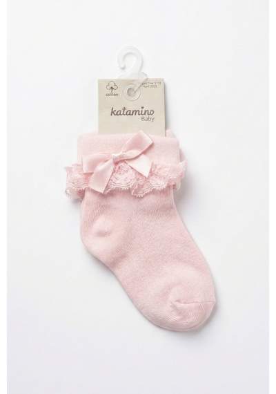 Katamino Kız Bebek Dantellisoket Çorap Pembe Pembe