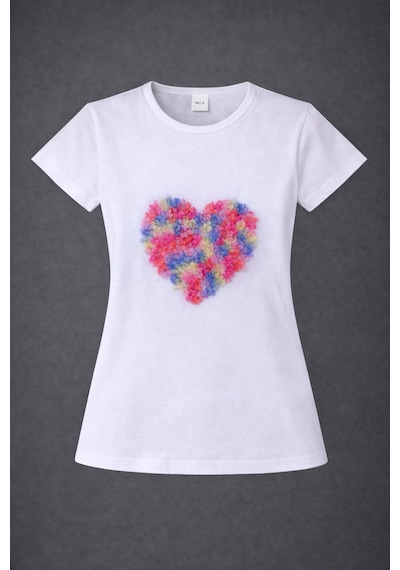 Dıgıl Kids Kız Çocuk Gösteri T-shirt Beyaz