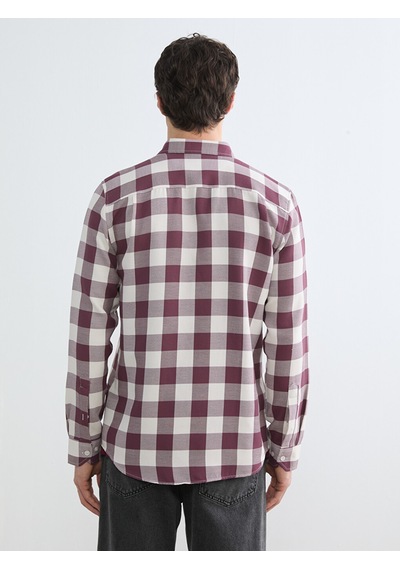 Lcwaıkıkı Classic Bordo Regular Fit Ekose Erkek Gömlek Lcwaıkıkı Classic Bordo Regular Fit Ekose Erkek Gömlek