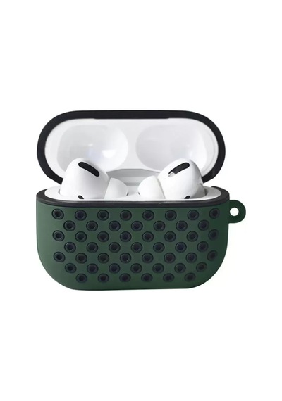 Newface Apple Airpods Uyumlu Pro 2 2.nesil Spor Delikli Kılıf - Haki Yeşil-siyah