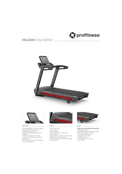 Profıtness Falcon 5 Ac Koşu Bandı Profıtness Falcon 5 Ac Koşu Bandı