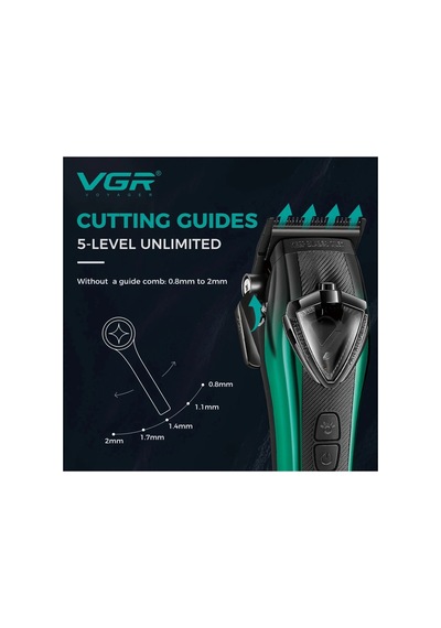 Tıraş Makinesi Seti V-883 S2 - Profesyonel 2'li Vector Motor 11000 Rpm - Yeşil
