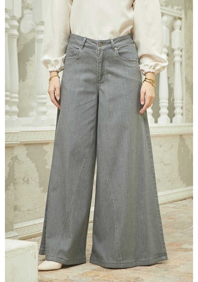1162-denim Pantolon Etek Gri Gri
