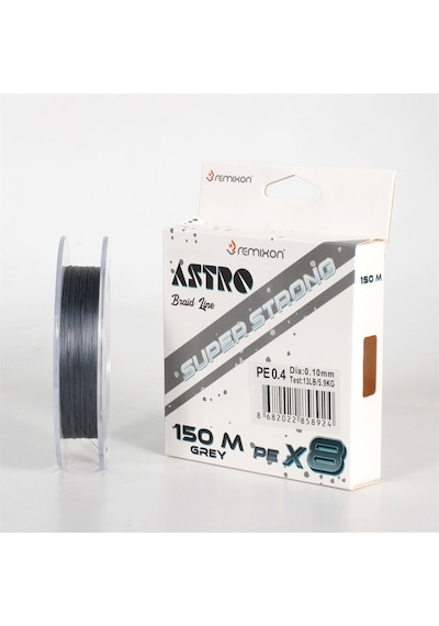 Remixon Astro 8b Grey 150m İp Misina 0,18mm 0,18mm