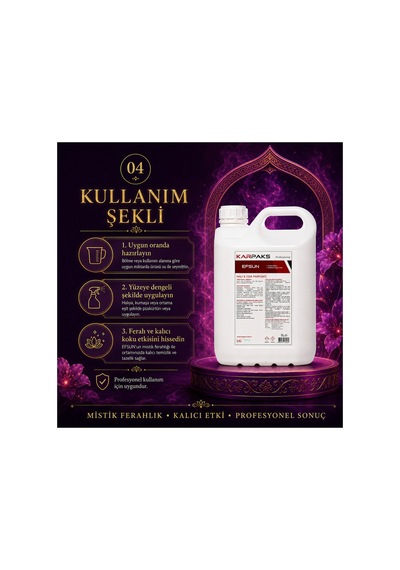 Efsun Halı Ve Oda Parfümü 5 L Zarif Ferah Koku Profesyonel Kullanım