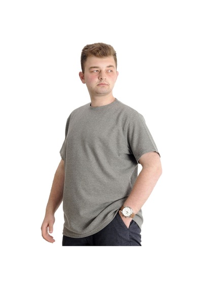 Mode Xl Büyük Beden Erkek T-Shirt Bisiklet Yaka Waffle 20033 Haki 001