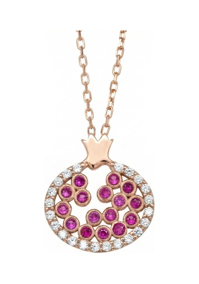 Rose Gümüş Nar Bereket Kolyesi G1664klr1 Altınsepeti Rose Gold