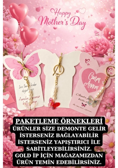 Butterfly Geyik & Kardan Adam Kartlı Anahtarlık - Kelebek Anahtarlık - Yılbaşı Hediyesi