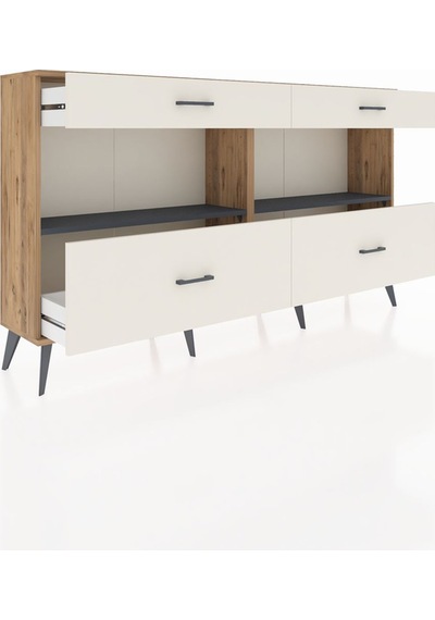 Arges Konsol 2 Raflı 4 Çekmeceli 176x30x99 Çam-antrasit/aytaşı Çam-antrasit/aytaşı Arges Konsol 2 Raflı 4 Çekmeceli 176x30x99 Çam-antrasit/aytaşı Çam-antrasit/aytaşı