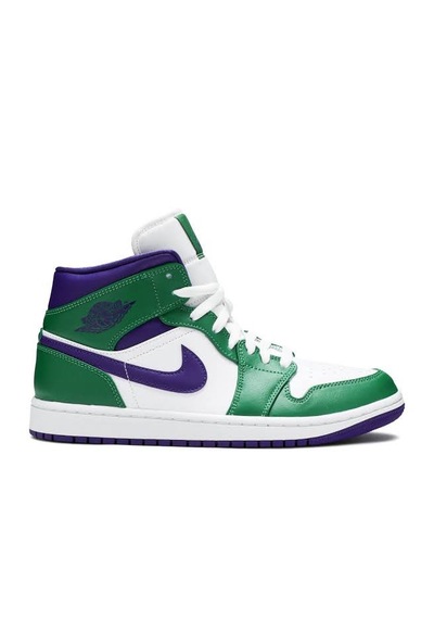 Nike Air Jordan 1 Mid Hulk Basketbol Ayakkabısı Mor - Yeşil