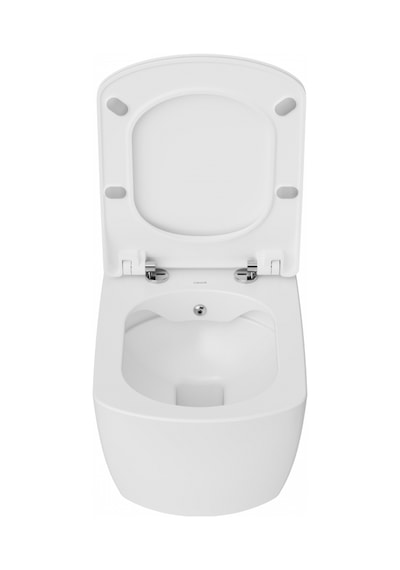 Creavit Elegant Rim-off Duroplast Yavaş Kapanan Klozet Kapaklı İnci Mat Beyaz Set