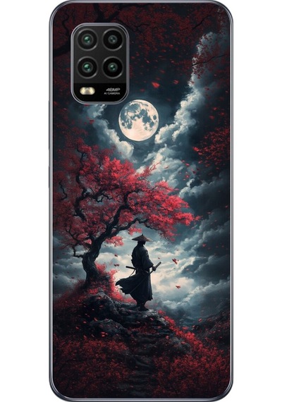 Xiaomi Mi 10 Lite Uyumlu Şeffaf Kılıf Samurai 2 Tasarımlı