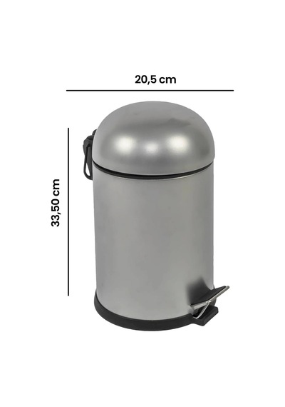 Bath Bon Çöp Kovası - Gri - 5 Lt Çok Renkli