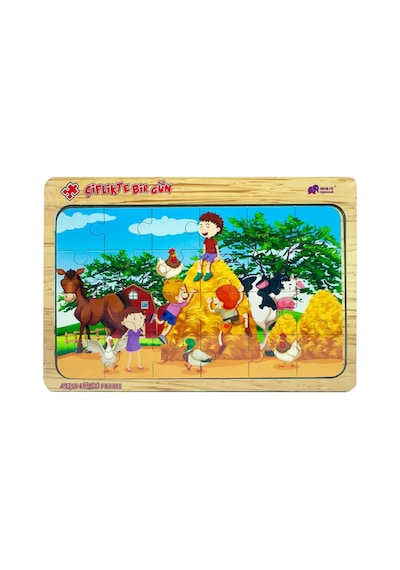 Seyfikirta Çiftlik Ahşap Puzzle, 24 Parça, Çocuk Oyuncağı Standart