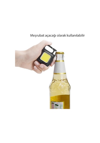 Mini Led, Anahtarlı El Feneri, Flash, Mıknatıslı , Su Geçirmez, Şişe Açacaklı , Şarjlı