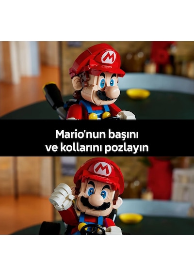 LEGO® Super Mario™: Mario Kart™  Mario ve Standard Kart 72037 - Yetişkinler için Koleksiyonluk Yaratıcı Sergileme Modeli Yapım Seti (1972P)