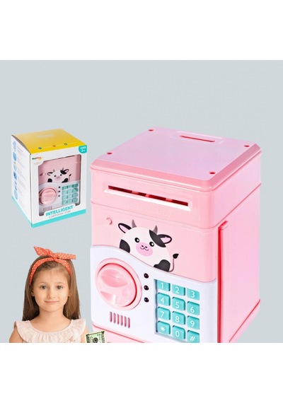 Pembe Atm Kumbara Şifreli, Işıklı Ve Sesli Elektronik Çocuk Kumbarası