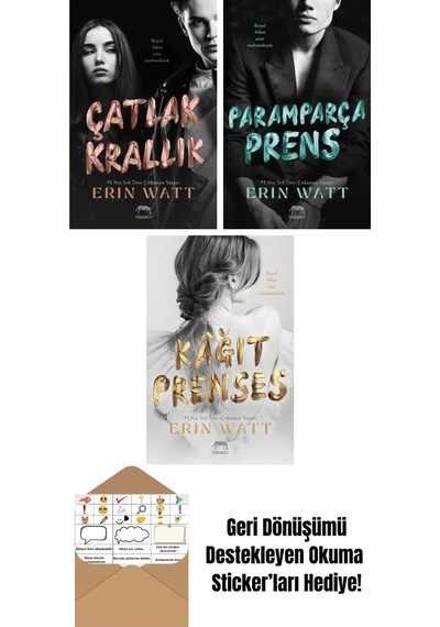 Düşmüş Vâris Royal Serisi 5. Kitap + Lekeli Taç Royal Serisi 4. Kitap + Kâğıt Prenses Royal Serisi 1. Kitap