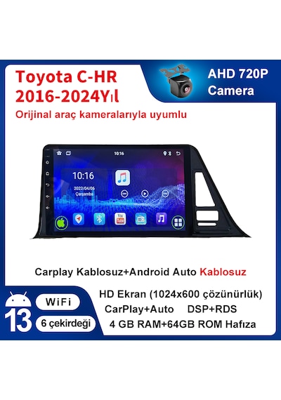 Toyota C-hr 2016-2024 Yıl Multimedya 4-64 Gb Navigasyon