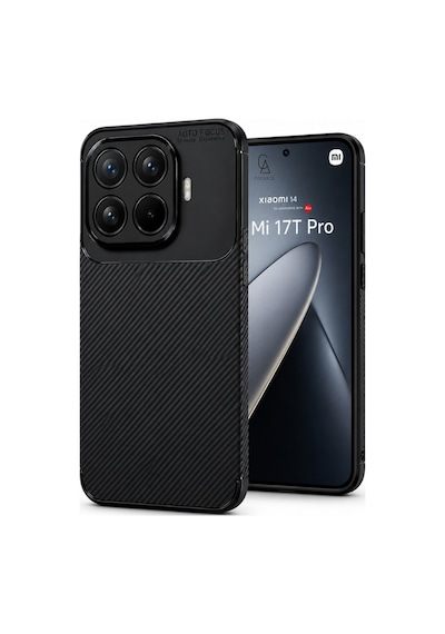Xiaomi Mi 17t Pro Uyumlu Kılıf Karbon Tasarım Kamera Korumalı Silikon Telefon Kılıfı Kapak Siyah