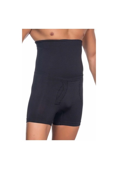 Atyticaret Siyah Seamless Toparlayıcı Erkek Yüksek Bel Double Boxer Korse