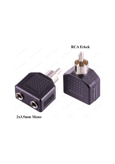 RCA Erkek to 2x3.5mm Mono Çevirici Adaptör